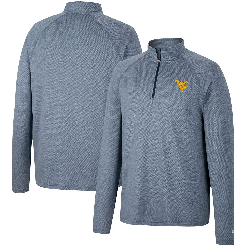 Men's Colosseum Navy West Virginia Mountaineers Earth First Raglan Quarter-Zip Windshirt 1 Men's Colosseum Navy West Virginia Mountaineers Earth First Raglan Quarter-Zip Windshirt