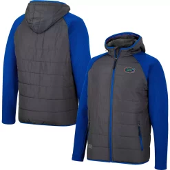 Men's Colosseum Charcoal/Royal Florida Gators Good On You Raglan Full-Zip Jacket -Colosseum shop 5981773 ALT