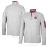 Men's Colosseum Heathered Gray/Garnet Florida State Seminoles Country Club Windshirt Quarter-Zip Jacket