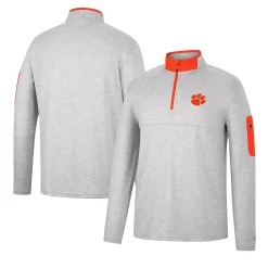 Men's Colosseum Heathered Gray/Orange Clemson Tigers Country Club Windshirt Quarter-Zip Jacket 4 Men's Colosseum Heathered Gray/Orange Clemson Tigers Country Club Windshirt Quarter-Zip Jacket -Colosseum shop 5982587 ALT