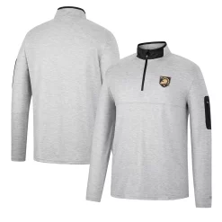 Men's Colosseum Heathered Gray/Black Army Black Knights Country Club Windshirt Quarter-Zip Jacket -Colosseum shop 5983087 ALT