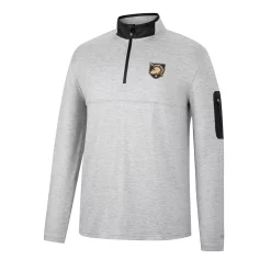 Men's Colosseum Heathered Gray/Black Army Black Knights Country Club Windshirt Quarter-Zip Jacket -Colosseum shop 5983087 ALT2