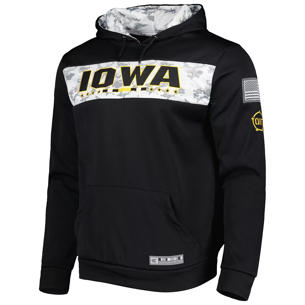 Men's Colosseum Black Iowa Hawkeyes OHT Military Appreciation Team Color Pullover Hoodie 3 Men's Colosseum Black Iowa Hawkeyes OHT Military Appreciation Team Color Pullover Hoodie - Image 3