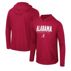 Men's Colosseum Crimson Alabama Crimson Tide Team Color Rival Hoodie Long Sleeve T-Shirt