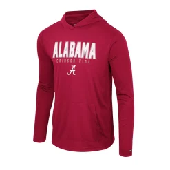 Men's Colosseum Crimson Alabama Crimson Tide Team Color Rival Hoodie Long Sleeve T-Shirt -Colosseum shop 6010456 ALT2