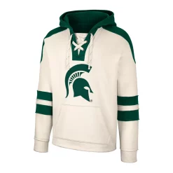 Men's Colosseum Cream Michigan State Spartans Lace-Up 4.0 Vintage Pullover Hoodie 5 Men's Colosseum Cream Michigan State Spartans Lace-Up 4.0 Vintage Pullover Hoodie -Colosseum shop 6010581 ALT2