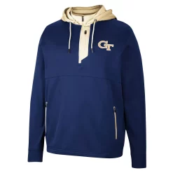 Men's Colosseum Navy Georgia Tech Yellow Jackets Luge 3.0 Quarter-Zip Hoodie -Colosseum shop 6010671 ALT2
