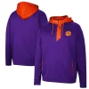 Men's Colosseum Purple Clemson Tigers Luge 3.0 Quarter-Zip Hoodie