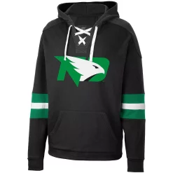 Men's Colosseum Black North Dakota Fighting Hawks Lace-Up 4.0 Pullover Hoodie -Colosseum shop 6011364 ALT2