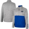 Men's Colosseum Heather Gray Florida Gators John Half-Zip Pullover Jacket