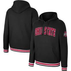 Men's Colosseum Black Ohio State Buckeyes Varsity Arch Pullover Hoodie