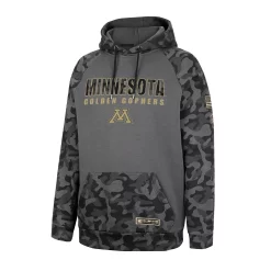 Men's Colosseum Charcoal Minnesota Golden Gophers OHT Military Appreciation Camo Stack Raglan Pullover Hoodie -Colosseum shop 6011923 ALT2