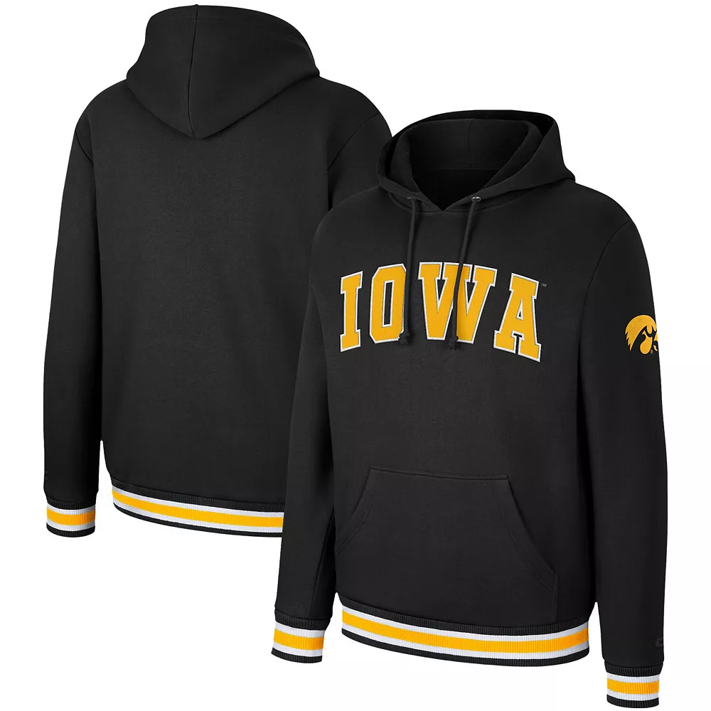 Men's Colosseum Black Iowa Hawkeyes Varsity Arch Pullover Hoodie 2 Men's Colosseum Black Iowa Hawkeyes Varsity Arch Pullover Hoodie - Image 2