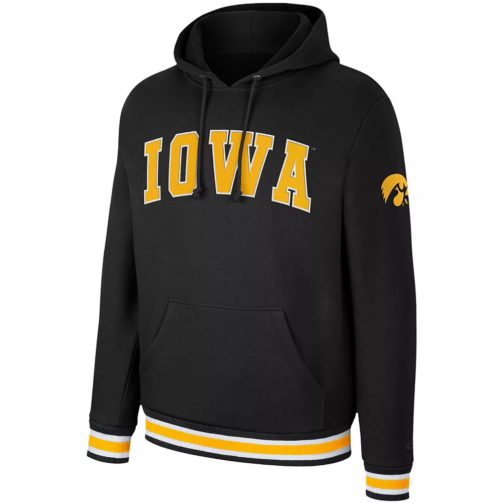 Men's Colosseum Black Iowa Hawkeyes Varsity Arch Pullover Hoodie 3 Men's Colosseum Black Iowa Hawkeyes Varsity Arch Pullover Hoodie - Image 3