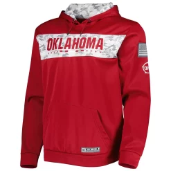 Men's Colosseum Crimson Oklahoma Sooners OHT Military Appreciation Team Color Pullover Hoodie -Colosseum shop 6012194 ALT2