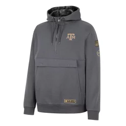 Men's Colosseum Charcoal Texas A&M Aggies OHT Military Appreciation Quarter-Zip Hoodie -Colosseum shop 6012222 ALT2