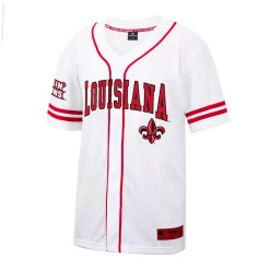 Men's Colosseum White Louisiana Ragin' Cajuns Free-Spirited Full-Button Baseball Jersey -Colosseum shop 6012224 ALT2