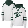 Men's Colosseum White Michigan State Spartans Lace-Up 4.0 Pullover Hoodie