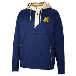 Men's Colosseum Navy Notre Dame Fighting Irish Luge 3.0 Quarter-Zip Hoodie 5 Men's Colosseum Navy Notre Dame Fighting Irish Luge 3.0 Quarter-Zip Hoodie -Colosseum shop 6012288 ALT2