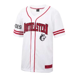 Men's Colosseum White Northeastern Huskies Free-Spirited Full-Button Baseball Jersey -Colosseum shop 6012310 ALT2
