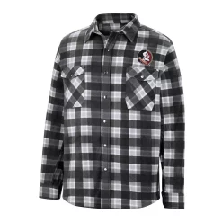 Men's Colosseum Black/White Florida State Seminoles Ellis Plaid Full-Snap Shirt Jacket 5 Men's Colosseum Black/White Florida State Seminoles Ellis Plaid Full-Snap Shirt Jacket -Colosseum shop 6012472 ALT2