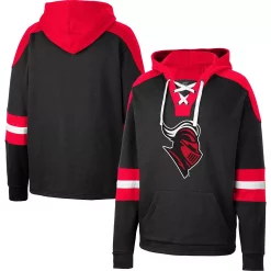 Men's Colosseum Black Rutgers Scarlet Knights Lace-Up 4.0 Pullover Hoodie