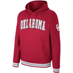 Men's Colosseum Crimson Oklahoma Sooners Varsity Arch Pullover Hoodie -Colosseum shop 6012671 ALT2