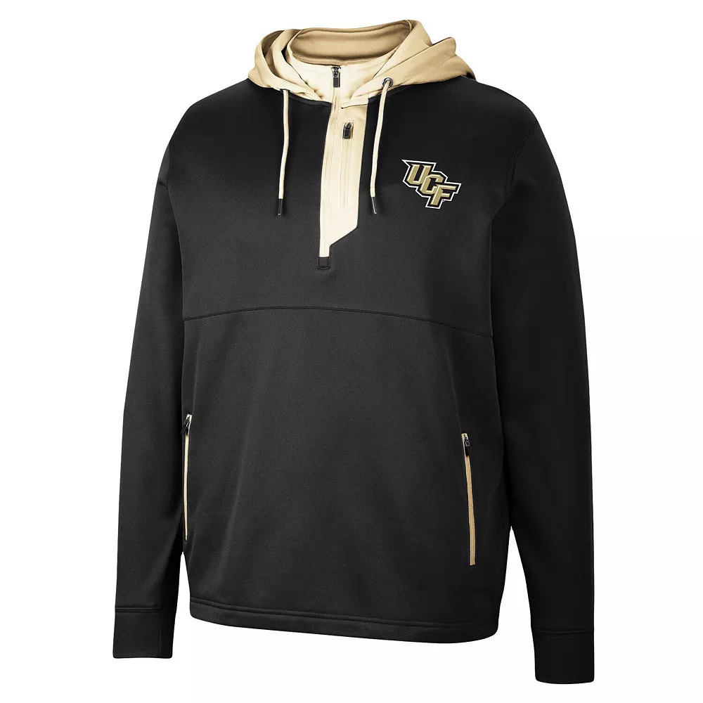Men's Colosseum Black UCF Knights Luge 3.0 Quarter-Zip Hoodie 3 Men's Colosseum Black UCF Knights Luge 3.0 Quarter-Zip Hoodie - Image 3