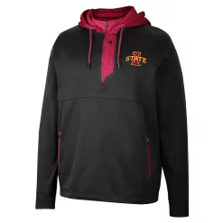 Men's Colosseum Black Iowa State Cyclones Luge 3.0 Quarter-Zip Hoodie -Colosseum shop 6025230 ALT2