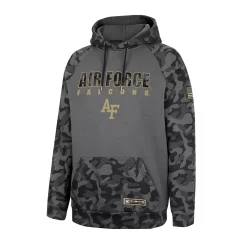 Men's Colosseum Charcoal Air Force Falcons OHT Military Appreciation Camo Stack Raglan Pullover Hoodie -Colosseum shop 6025253 ALT2
