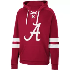 Men's Colosseum Crimson Alabama Crimson Tide Lace-Up 4.0 Pullover Hoodie -Colosseum shop 6025272 ALT2
