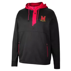 Men's Colosseum Black Maryland Terrapins Luge 3.0 Quarter-Zip Hoodie -Colosseum shop 6025402 ALT2