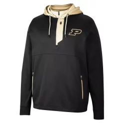 Men's Colosseum Black Purdue Boilermakers Luge 3.0 Quarter-Zip Hoodie -Colosseum shop 6025630 ALT2