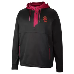 Men's Colosseum Black USC Trojans Luge 3.0 Quarter-Zip Hoodie -Colosseum shop 6025779 ALT2