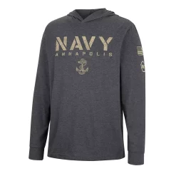 Men's Colosseum Charcoal Navy Midshipmen Team OHT Military Appreciation Hoodie Long Sleeve T-Shirt -Colosseum shop 6025978 ALT2