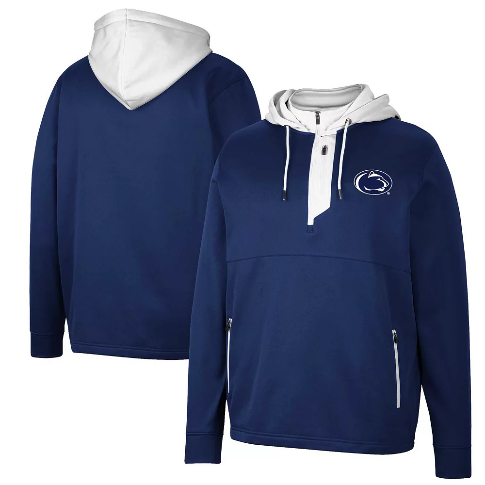 Men's Colosseum Navy Penn State Nittany Lions Luge 3.0 Quarter-Zip Hoodie 1 Men's Colosseum Navy Penn State Nittany Lions Luge 3.0 Quarter-Zip Hoodie
