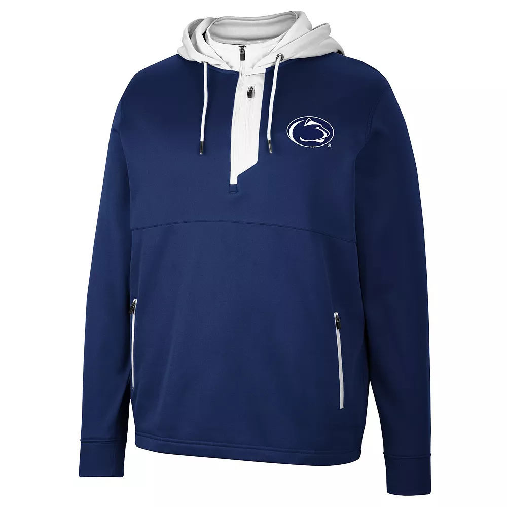 Men's Colosseum Navy Penn State Nittany Lions Luge 3.0 Quarter-Zip Hoodie 3 Men's Colosseum Navy Penn State Nittany Lions Luge 3.0 Quarter-Zip Hoodie - Image 3