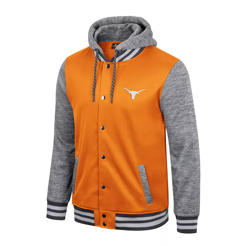 Men's Colosseum Texas Orange Texas Longhorns Robinson Hoodie Full-Snap Jacket 3 Men's Colosseum Texas Orange Texas Longhorns Robinson Hoodie Full-Snap Jacket - Image 3