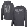 Men's Colosseum Charcoal Boise State Broncos Team OHT Military Appreciation Hoodie Long Sleeve T-Shirt