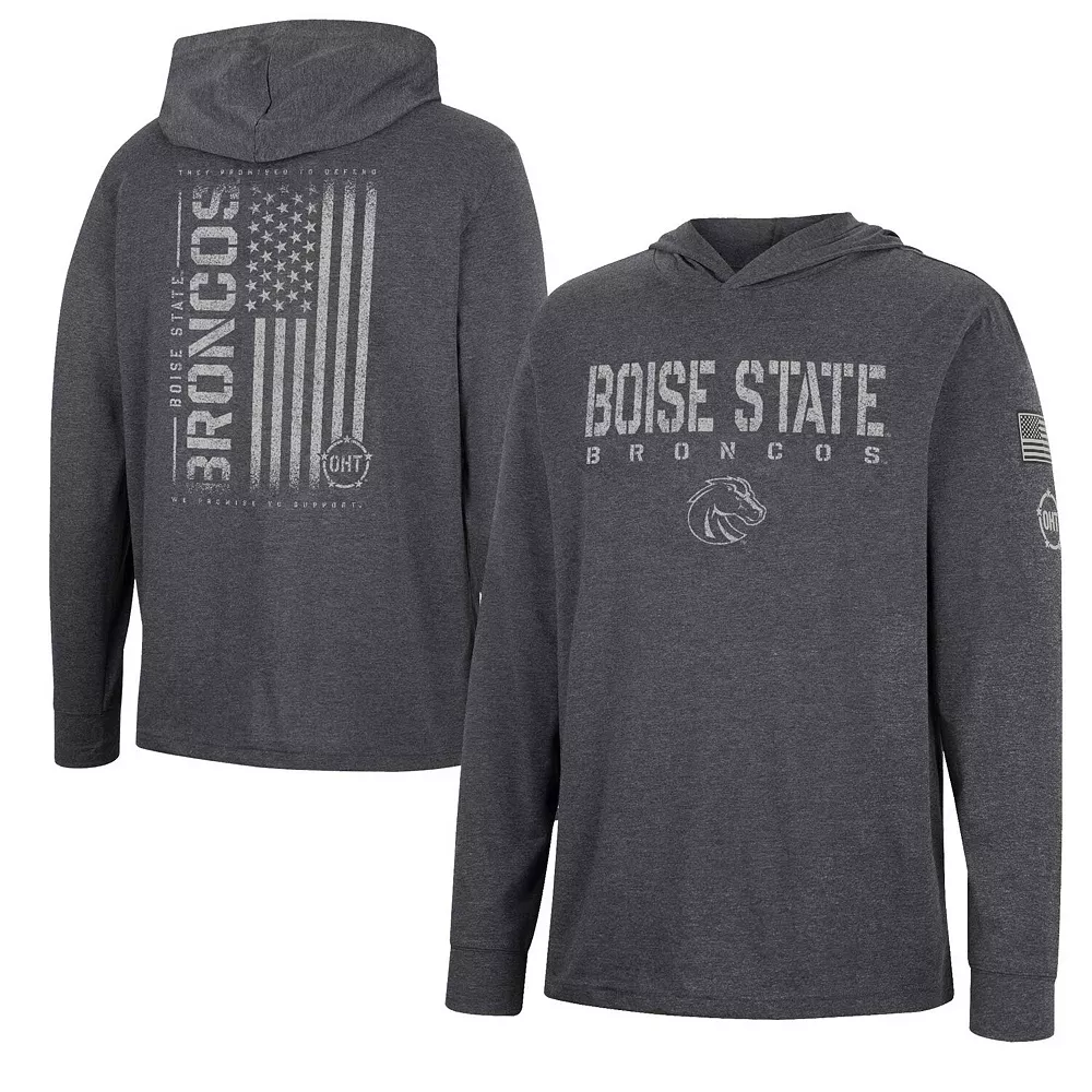 Men's Colosseum Charcoal Boise State Broncos Team OHT Military Appreciation Hoodie Long Sleeve T-Shirt 1 Men's Colosseum Charcoal Boise State Broncos Team OHT Military Appreciation Hoodie Long Sleeve T-Shirt
