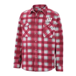 Men's Colosseum Red Wisconsin Badgers Ellis Full-Snap Jacket -Colosseum shop 6026431 ALT2