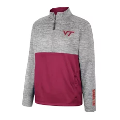 Men's Colosseum Heather Gray Virginia Tech Hokies John Half-Zip Pullover Jacket -Colosseum shop 6026623 ALT2