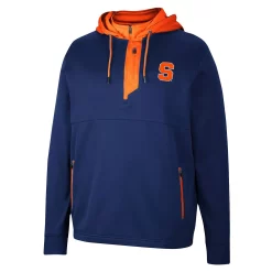 Men's Colosseum Navy Syracuse Orange Luge 3.0 Quarter-Zip Hoodie -Colosseum shop 6026859 ALT2
