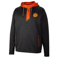 Men's Colosseum Black Clemson Tigers Luge 3.0 Quarter-Zip Hoodie -Colosseum shop 6026863 ALT2