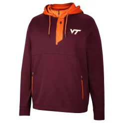 Men's Colosseum Maroon Virginia Tech Hokies Luge 3.0 Quarter-Zip Hoodie -Colosseum shop 6027363 ALT2