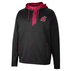 Men's Colosseum Black Washington State Cougars Luge 3.0 Quarter-Zip Hoodie -Colosseum shop 6027902 ALT2