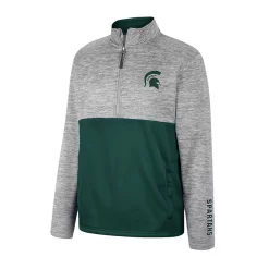 Men's Colosseum Gray Michigan State Spartans John Half-Zip Jacket -Colosseum shop 6027954 ALT2