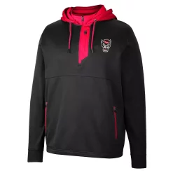 Men's Colosseum Black NC State Wolfpack Luge 3.0 Quarter-Zip Hoodie -Colosseum shop 6028324 ALT2