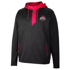 Men's Colosseum Black Ohio State Buckeyes Luge 3.0 Quarter-Zip Hoodie -Colosseum shop 6028437 ALT2