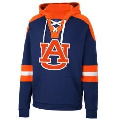 Men's Colosseum Navy Auburn Tigers Lace-Up 4.0 Pullover Hoodie -Colosseum shop 6028696 ALT2